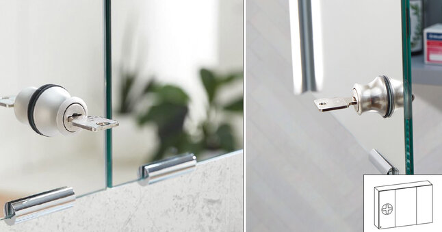 spiegelkast met geintegreerd slot